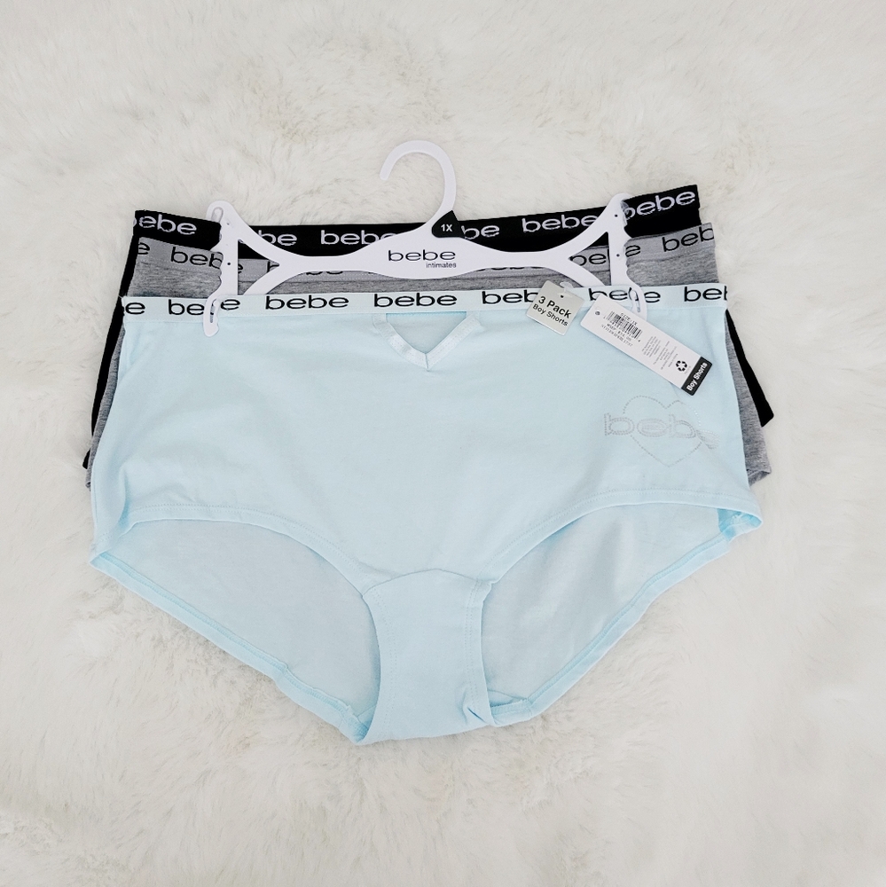 BEBE BRAND NEW 3-PACK BOYSHORTS SIZE 1X